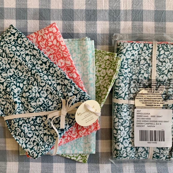 Anthropologie cloth napkins - Lot of 8 gorgeous napkins.  All new with tags! - Picture 1 of 4